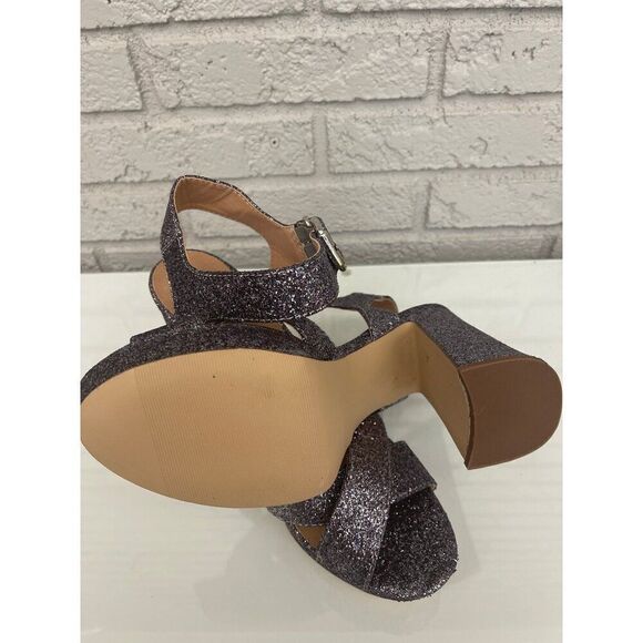 Madden Girl Cherre Shimming Women Pump Chunky Heels Size 9 - Picture 10 of 11